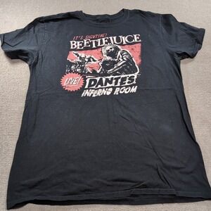 Men's Funko Beetlejuice Dante's Inferno Black and Red Short Sleeve T-shirt Large